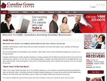 Tablet Screenshot of canadiangrantsbusinesscenter.com